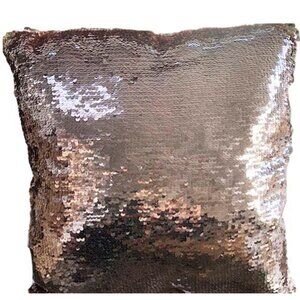 Rose Color Sequin Throw Pillow